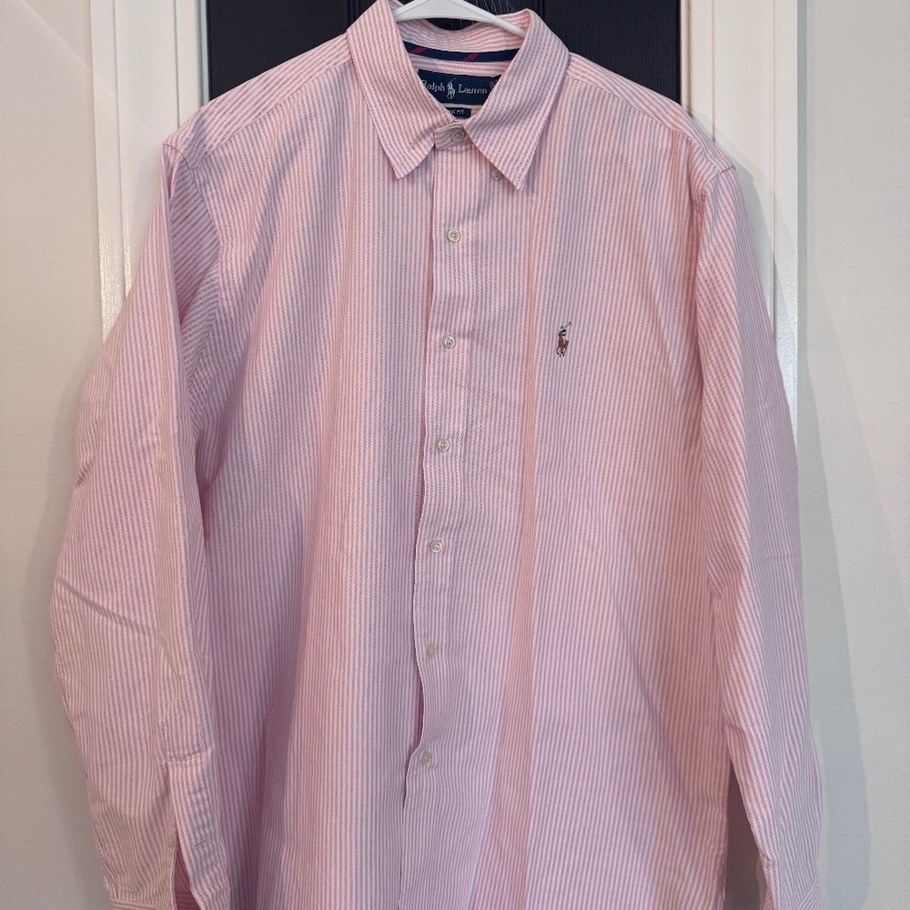 Pink Pin Stripe Polo